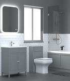 Keenware KVU-016 Grey Chelsea Shaker Style Back To Wall Toilet Unit