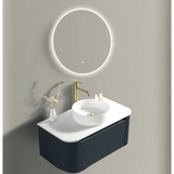 Keenware Windsor Countertop 870 Fluted Wall Hung Curve Vanity Unit: