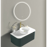 Keenware Windsor Countertop 870 Fluted Wall Hung Curve Vanity Unit: