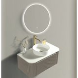 Keenware Windsor Countertop 870 Fluted Wall Hung Curve Vanity Unit: