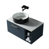 Keenware Harrow 800 Wall Counter-Top Unit Incl Side Storage