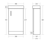 Keenware Kenley KVU-803 Floor Standing Cloakroom Vanity: White