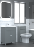 Keenware Chelsea Vanity & Toilet Suite: Grey