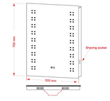 Keenware KBM-002 Vega LED Bathroom Mirror With Bluetooth Speakers, Demister & Shaver Socket