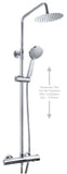 Keenware KBS-173 RAGLAN Chrome Overhead Shower System: Round
