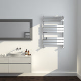 Keenware KTW-006 Hoxton Chrome Designer Flat Panel Towel Warmer Radiator: 800x450mm