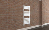Keenware KTW-010 Hoxton White Designer Flat Panel Towel Warmer Radiator: 1200x450mm