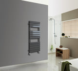 Keenware KTW-011 Hoxton Anthracite Grey Designer Flat Panel Towel Warmer Radiator: 1200x450mm