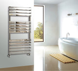 Keenware KTW-012 Hoxton Chrome Designer Flat Panel Towel Warmer Radiator: 1200x450mm