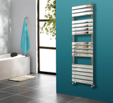 Keenware KTW-015 Hoxton Chrome Designer Flat Panel Towel Warmer Radiator: 1600x450mm