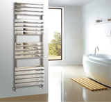 Keenware KTW-015 Hoxton Chrome Designer Flat Panel Towel Warmer Radiator: 1600x450mm