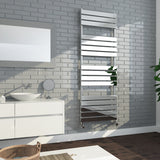 Keenware KTW-015 Hoxton Chrome Designer Flat Panel Towel Warmer Radiator: 1600x450mm