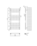 Keenware KTW-023 Anthracite Grey Designer Flat Panel Towel Warmer Radiator: 1200x600mm