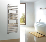 Keenware KTW-024 Chrome Designer Flat Panel Towel Warmer Radiator: 1200x600mm