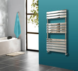 Keenware KTW-024 Chrome Designer Flat Panel Towel Warmer Radiator: 1200x600mm