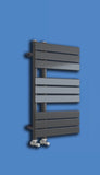 Keenware KTW-028 Anthracite Grey Offset Designer Flat Panel Towel Warmer Radiator: 824x500mm