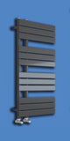 Keenware KTW-029 Anthracite Grey Offset Designer Flat Panel Towel Warmer Radiator: 1126x500mm