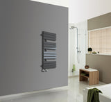 Keenware KTW-029 Anthracite Grey Offset Designer Flat Panel Towel Warmer Radiator: 1126x500mm