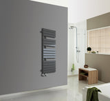 Keenware KTW-030 Anthracite Offset Designer Flat Panel Towel Warmer Radiator: 1380x500mm
