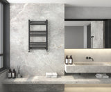 Keenware KTW-242 Pinner Lunar Black Towel Ladder Rail Towel Warmer Radiator: 800x500mm