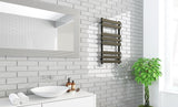 Keenware KTW-232 Lunar Hoxton Matt Black Designer Flat Panel Towel Warmer Radiator: 800x450mm