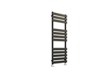 Keenware KTW-233 Lunar Hoxton Matt Black Designer Flat Panel Towel Warmer Radiator: 1200x450mm