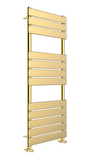 Keenware KTW-269 Midas Hoxton Brushed Brass Designer Flat Panel Towel Warmer Radiator: 1200x450mm