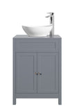 Keenware KVU-009G Chelsea Shaker Style Grey Vanity With Grey Counter Top & Chelsea Oval Sink
