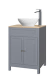 Keenware Chelsea Countertop Vanity Suite: Grey/Oak