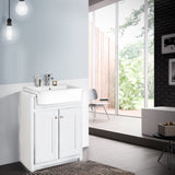 Keenware KVU-020 Kensington White Vanity Unit With Traditional Belfast Sink – 600mm