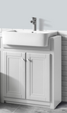 Keenware KVU-020 Kensington White Vanity Unit With Traditional Belfast Sink – 600mm