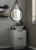Keenware KVU-445B Lunar Millbank Premium Gloss White Floor Standing Vanity Unit With Counter Basin: 600mm