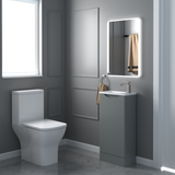 The Keenware KVU-487 Grey Dalston Floor Standing Cloakroom Vanity Unit: 400mm