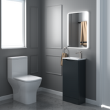 The Keenware KVU-489 Slate Dalston Floor Standing Cloakroom Vanity Unit: 400mm