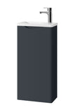 The Keenware KVU-489 Slate Dalston Floor Standing Cloakroom Vanity Unit: 400mm