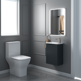 The Keenware KVU-493 Slate Dalston Wall Hung Cloakroom Vanity Unit: 400mm