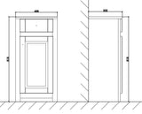 Keenware KVU-458 Kensington White Traditional Vanity Side Cupboard – 400mm