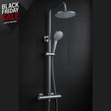 Keenware KBS-173 RAGLAN Chrome Overhead Shower System: Round