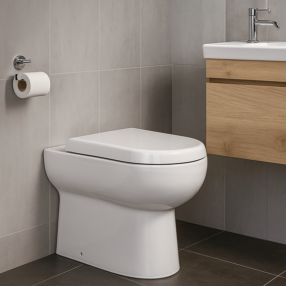 Keenware KTP-664 Rimless D Shape BTW Toilet Pan & Seat