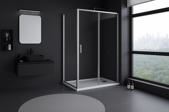Keenware Rectangle Shower Enclosure & Tray: 1200x900mm