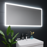 Keenware KBM-338 LED Frosted Edge Backlit Bathroom Mirror With Demister; 1200x600mm