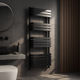 Keenware KTW-230 Anthracite Grey Designer Curved Flat Panel Towel Warmer Radiator: 1200x500mm