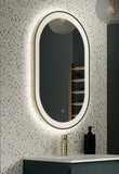 Keenware KBM-368 Polaris 800 Oval Framed LED Bathroom Mirror: Brushed Brass