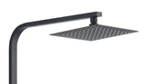 Keenware KBS-130 Lunar Premium Square Overhead Thermostatic Shower System: Black