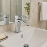 Keenware KBT-538 Belgravia II XL Square Curved Basin Tap: Chrome