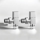 Keenware KRA-004 Square Towel Rail & Radiator Angle Valves
