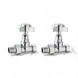 Keenware KRA-007 Traditional Towel Rail & Radiator Straight Valves