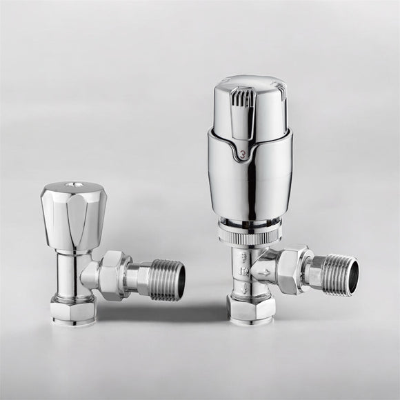 Keenware KRA-008 Thermostatic Towel Rail & Radiator Angled Valves