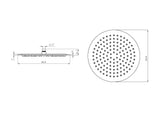 Keenware KSH-096 250mm Round Shower Head: Brushed Brass