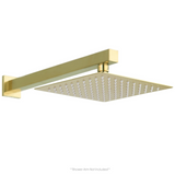 Keenware KSH-097 250mm Square Shower Head: Brushed Brass